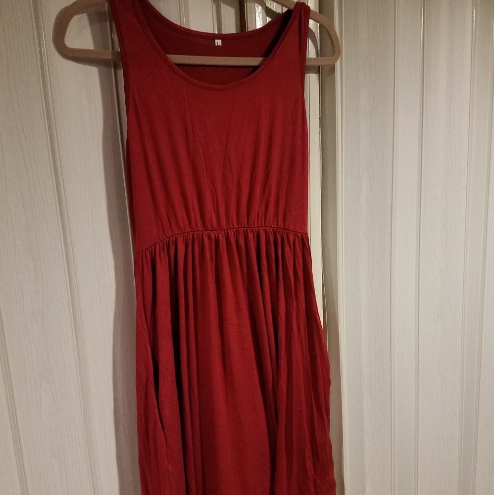Empire elastic waisted dress